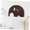 VALICLUD Elephant Wall Clock for Children's Room, Decorative Hanging Clock, Coffee view 3