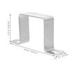 Holibanna Stainless Steel Rectangular Tube Clamps, U-Shaped Brackets, 4-Pack view 2
