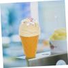 Lifelike PVC Ice Cream Cone Model for Photos and Decor view 4