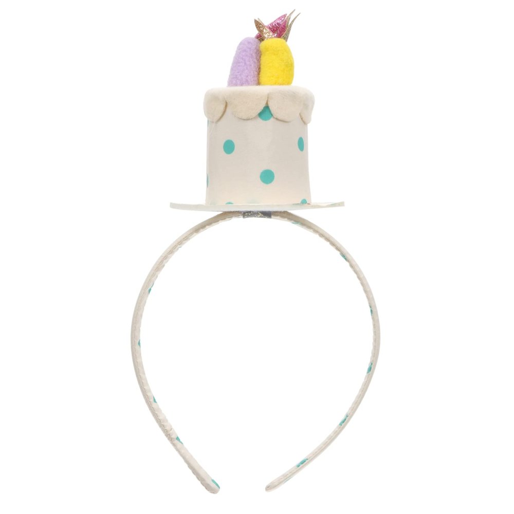 WRITWAA White Velvet Birthday Headband for Children