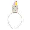 WRITWAA White Velvet Birthday Headband for Children view 1