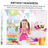 WRITWAA White Velvet Birthday Headband for Children view 2