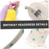WRITWAA White Velvet Birthday Headband for Children view 4