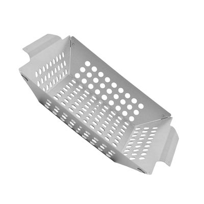 Square Stainless Steel Grill Pan, Portable for Outdoor Barbecues