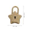 Homoyoyo Small Star-Shaped Zinc Alloy Padlock with Keys for Diary and Backpack view 2