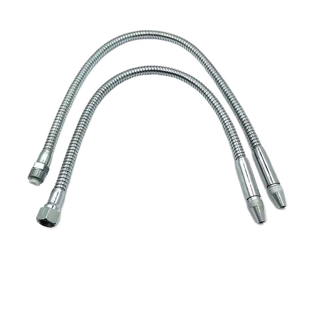 Flexible Metal Coolant Hose, 1/4 in, 3/8 in, 1/2 in, for Water and Oil, with Round Nozzle and Adjustable Switch for CNC Lathes, 1/2 in (400 mm)