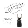 100-Piece Insulated U-Type Fork Crimp Terminals, 16–14 AWG view 2