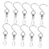 KOMBIUDA 360-Degree Rotating Stainless Steel Wind Chime Hooks, 10-Pack, Silver view 1