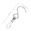 KOMBIUDA 360-Degree Rotating Stainless Steel Wind Chime Hooks, 10-Pack, Silver view 2