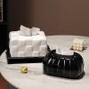 CYairong-22 Square Textured Ceramic Tissue Box, White view 4