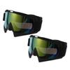 Abaodam 2-Pair Windproof Motorcycle Sport Goggles for Men, Kids, Cycling and Motocross view 1