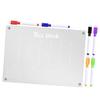 Homoyoyo Magnetic Wipe-Clean Acrylic Memo Board, Transparent Reusable Weekly Planner for Refrigerator view 1