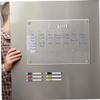 Homoyoyo Magnetic Wipe-Clean Acrylic Memo Board, Transparent Reusable Weekly Planner for Refrigerator view 3