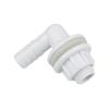 LDHNFBYV Plastic 3/8" Thread to 14 mm 90-Degree Elbow Drain Adapter, Light Gray view 1