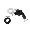 LDHNFBYV Plastic 3/8" Thread to 14 mm 90-Degree Elbow Drain Adapter, Light Gray view 3