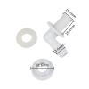 LDHNFBYV Plastic 3/8" Thread to 14 mm 90-Degree Elbow Drain Adapter, Light Gray view 4