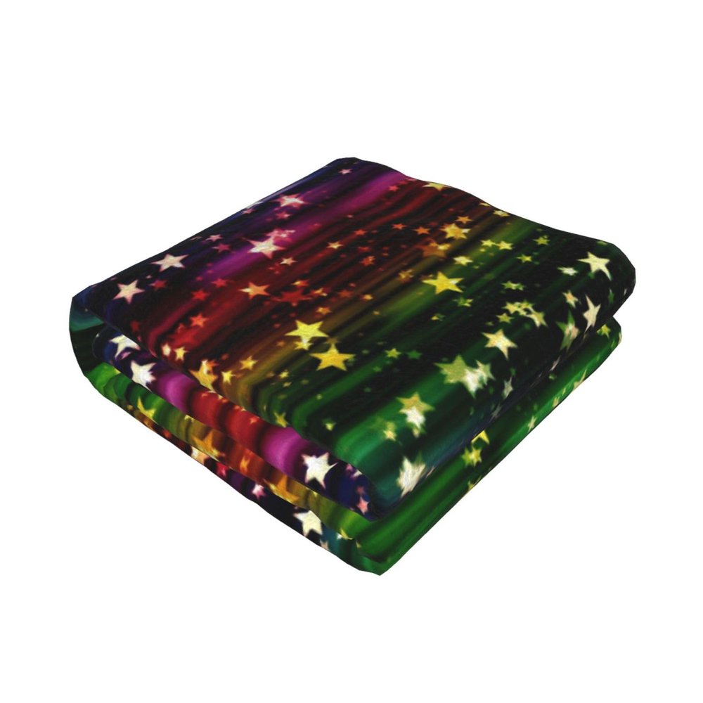 ESNAIUVCD Rainbow Flannel Blanket, Soft and Warm, All-Season, 101.6 x 76.2 cm to 203.2 x 152.4 cm