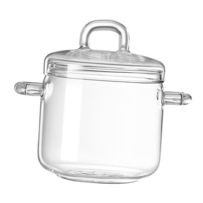 VALICLUD Glass Bowl with Lid, 700 ml, Double Handles