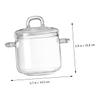 VALICLUD Glass Bowl with Lid, 700 ml, Double Handles view 3