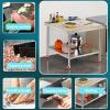 YUGXTH Stainless Steel Kitchen Work Table with Wheels, 2-Tier, 70 x 60 x 80 cm view 3