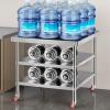 YUGXTH Stainless Steel Kitchen Work Table with Wheels, 2-Tier, 70 x 60 x 80 cm view 4