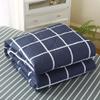 ARE RUG Summer Duvet, Lightweight and Soft, Reversible, Coverless Washed Cotton Thin Quilt for Single Bed, All-Season Duvet (Blue White, 100 x 150 cm) view 1