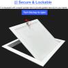 Dailify Aluminum Access Panel with Lock and Keys, 30 x 36 in (75 x 90 cm) view 4