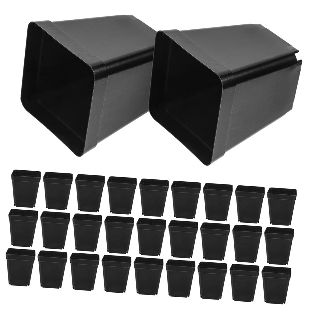 Happyyami 50-Pack Plant Pots for Garden and Balcony, Seedling Pots for Succulents and Houseplants with Drainage Holes
