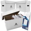 Invested Alliance Premium Short Comic Book Storage Box Organizer Bundle with Lid | Thick Cardboard Storage Box for Collectibles, Fits 150–175 Current/Silver Age Comics, Heavy-Duty & Stackable view 1