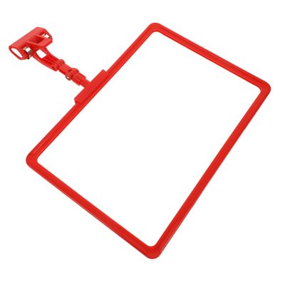 JECOMPRIS Magnetic Shelf Label Holder, ABS, Red Sign Format