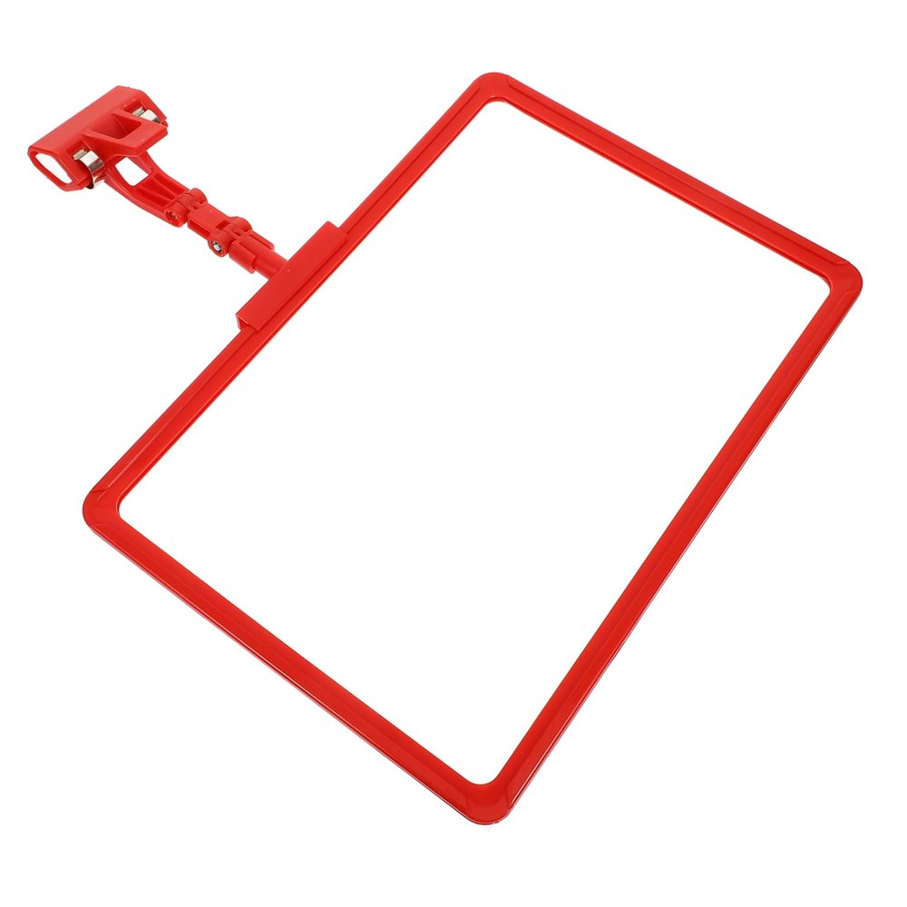 JECOMPRIS Magnetic Shelf Label Holder, ABS, Red Sign Format