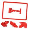 JECOMPRIS Magnetic Shelf Label Holder, ABS, Red Sign Format view 3