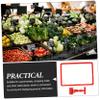 JECOMPRIS Magnetic Shelf Label Holder, ABS, Red Sign Format view 4