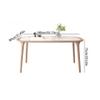 RKVXCJHDR Modern Rectangular Solid Wood Dining Table with Stone Slab view 2