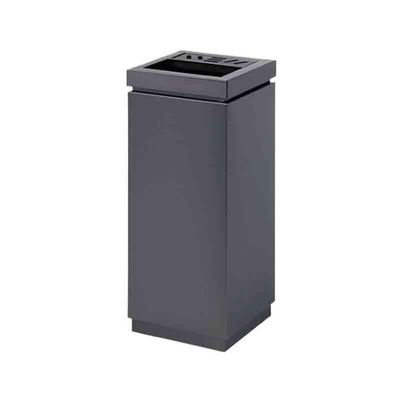 XUJUAN-0227 Outdoor Standing Ashtray and Trash Can, Stainless Steel, Black