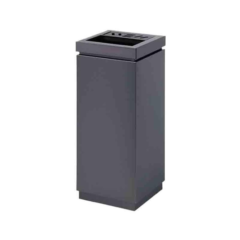 XUJUAN-0227 Outdoor Standing Ashtray and Trash Can, Stainless Steel, Black