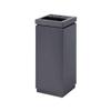 XUJUAN-0227 Outdoor Standing Ashtray and Trash Can, Stainless Steel, Black view 1