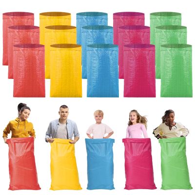 Colorful Potato Sack Race Bags, Reusable Vegetable Bags, 15-Pack
