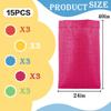 Colorful Potato Sack Race Bags, Reusable Vegetable Bags, 15-Pack view 2