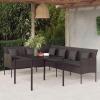 Xichuzi 2-Piece Garden Dining Set with Cushions, Black PE Rattan - 362338 view 1