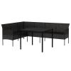 Xichuzi 2-Piece Garden Dining Set with Cushions, Black PE Rattan - 362338 view 4