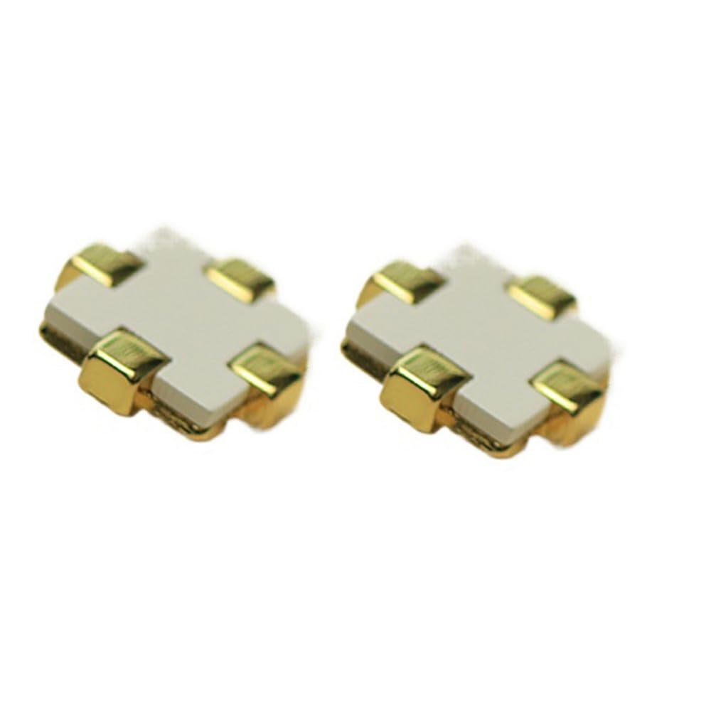 Codulu 2PCS Square Vintage Sewing Buttons, White, 22 mm