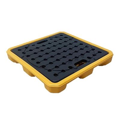 Spill Containment Tray for Drums and Oil Tanks, Leak-Prevention Platform with Drain (68 x 68 x 10