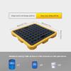 Spill Containment Tray for Drums and Oil Tanks, Leak-Prevention Platform with Drain (68 x 68 x 10 view 2