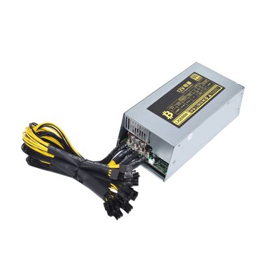 MGTCAR 2U Single-Channel 2000W ETH Mining Rig Power Supply, 10×6-Pin