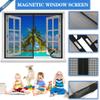 Black Magnetic Window Screen, 90 x 60 cm, No-Drill Installation view 3