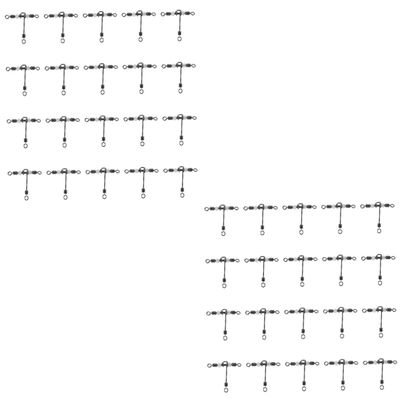 Abaodam 40-Piece T-Shaped Rolling Swivels for Freshwater and Saltwater Fishing