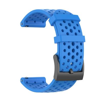 GIOPUEY Band Compatible with TicWatch Atlas/Pro 5/5 Enduro, 24 mm Soft Silicone Band [Wear-Resistant] [Breathable] Replacement Band - Sky Blue