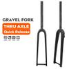 DONGLING Carbon Gravel Bike Fork, Internal Cable Routing, Tapered Quick Release view 2