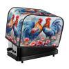 Mexpekil Watercolor Rooster Flower 2-Slice Toaster Cover view 1